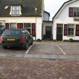 Bestrating parkeerplaats